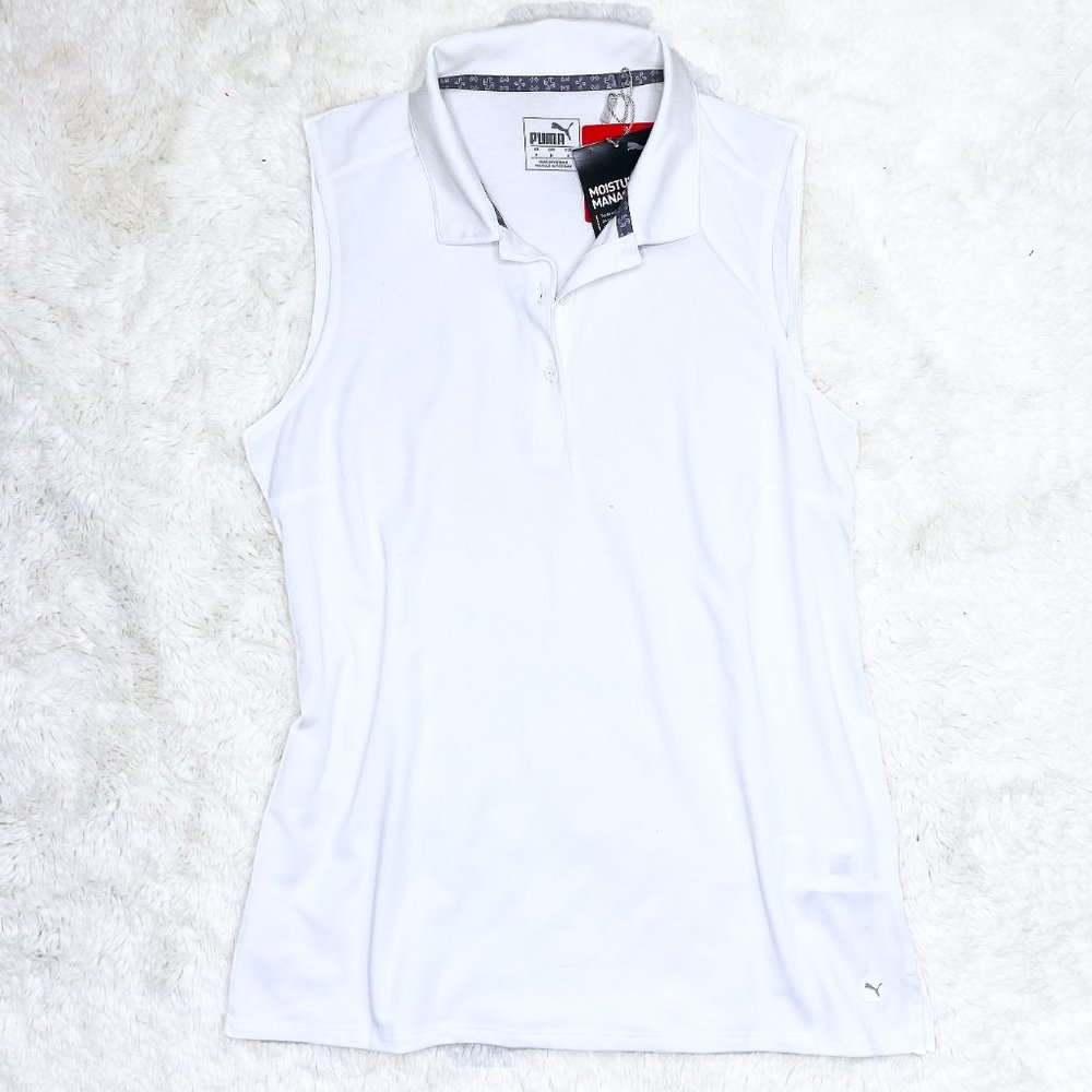 [NWT] PUMA Sleeveless White Golf Polo | Medium